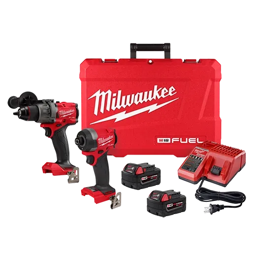 Kit Taladro Percutor de 1/2" Y Atornillador Impacto 1/4" M18 FUEL™ 4ta Generación 3697-22 MILWAUKEE