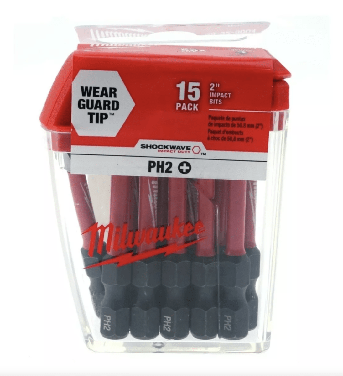 Set De Puntas De Impacto Milwaukee Ph2x2'' 15 Pzs 48-32-5004 MILWAUKEE