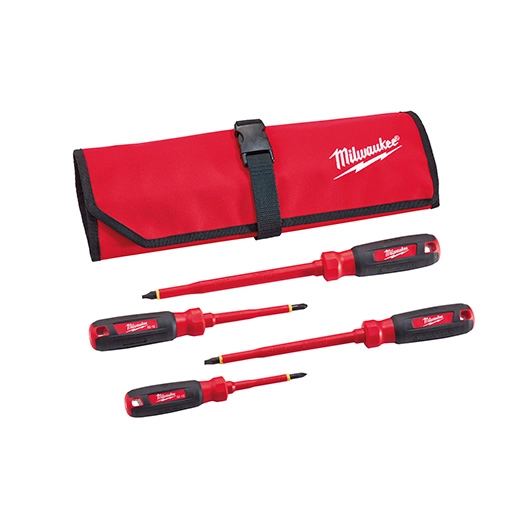 Set de 4 desatornilladores Aislados 1000V 48-22-2204 MILWAUKEE