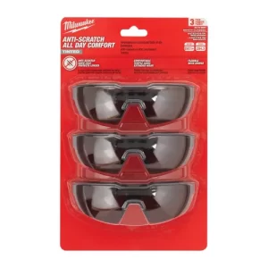 Kit 3 unidades Lentes de Seguridad Ahumados Antirrayas MILWAUKEE 48-73-2024
